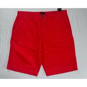 RVCA 'The Week-End Chino' Flat Front Cotton Canvas Shorts. Red, Men's 33. NWT!
